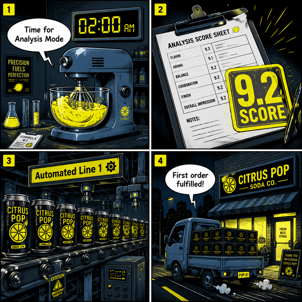 Comic Grid: The nighttime Analysis and Experiment Mode loop
