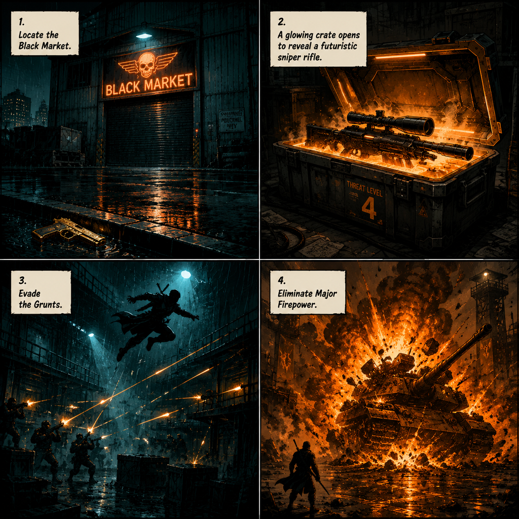 Comic Grid: Procedural loot mechanics and Threat Level 4