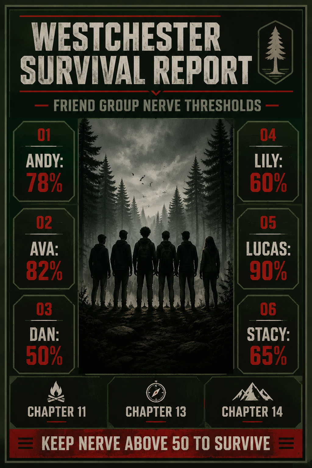 Analysis Report Poster: Friend Survival Checklist