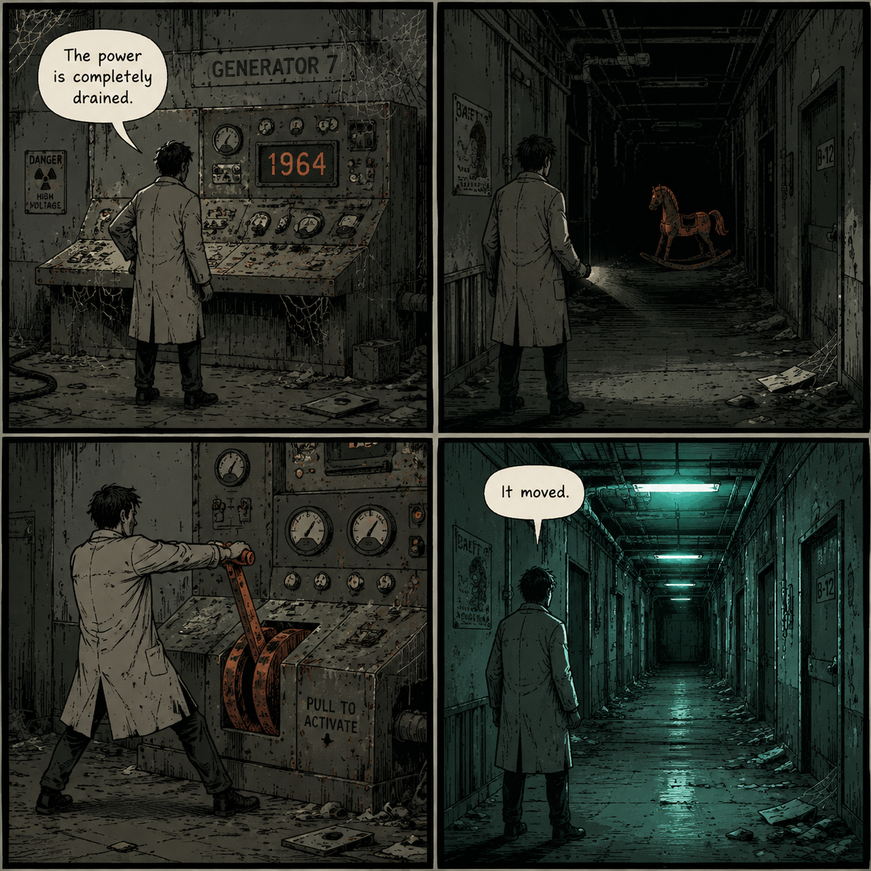 Comic Grid: Generator puzzle activation sequence