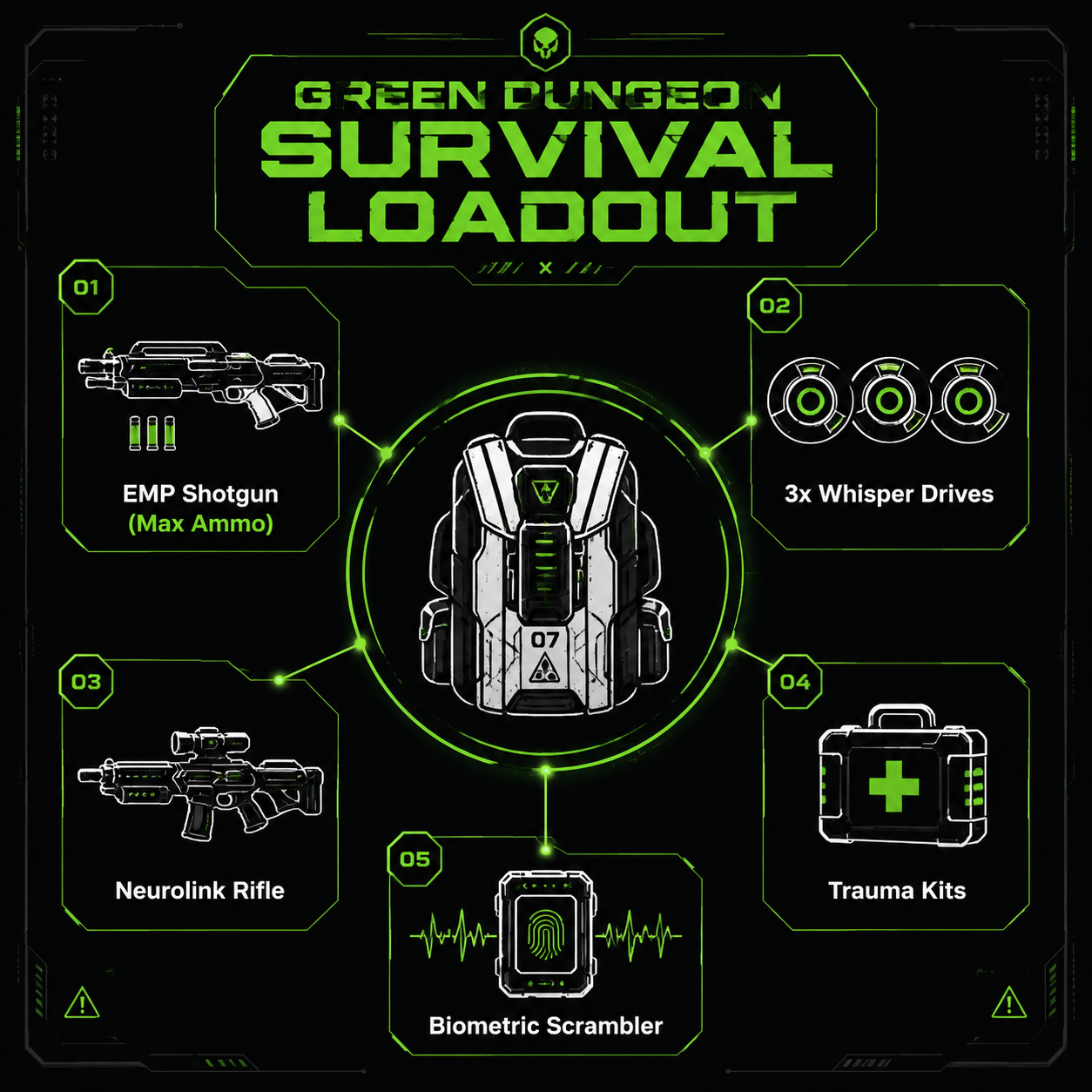 Infographic: Recommended gear and weapons for the final sector