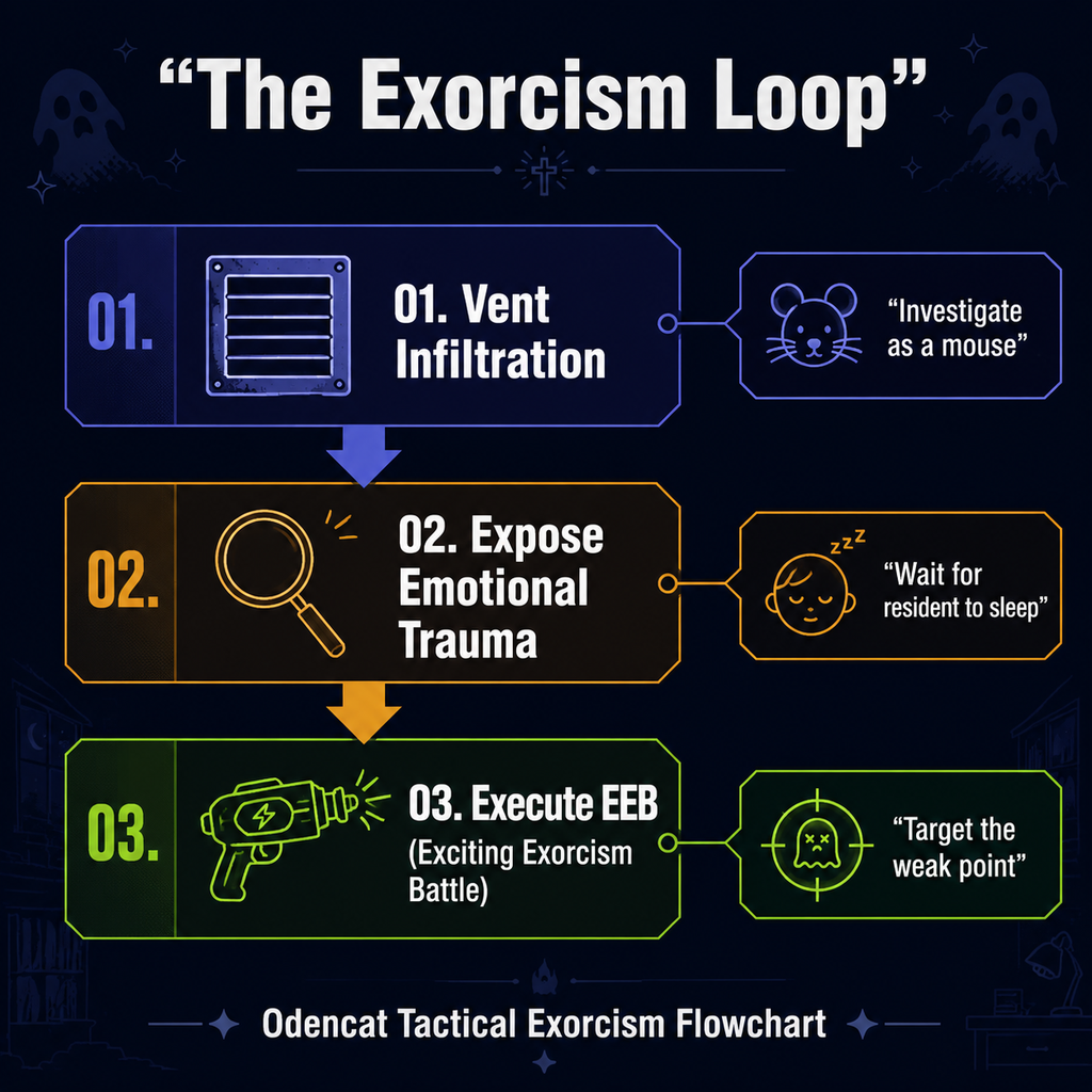 Infographic: The 3-step process of how to exorcise ghosts Mousebusters