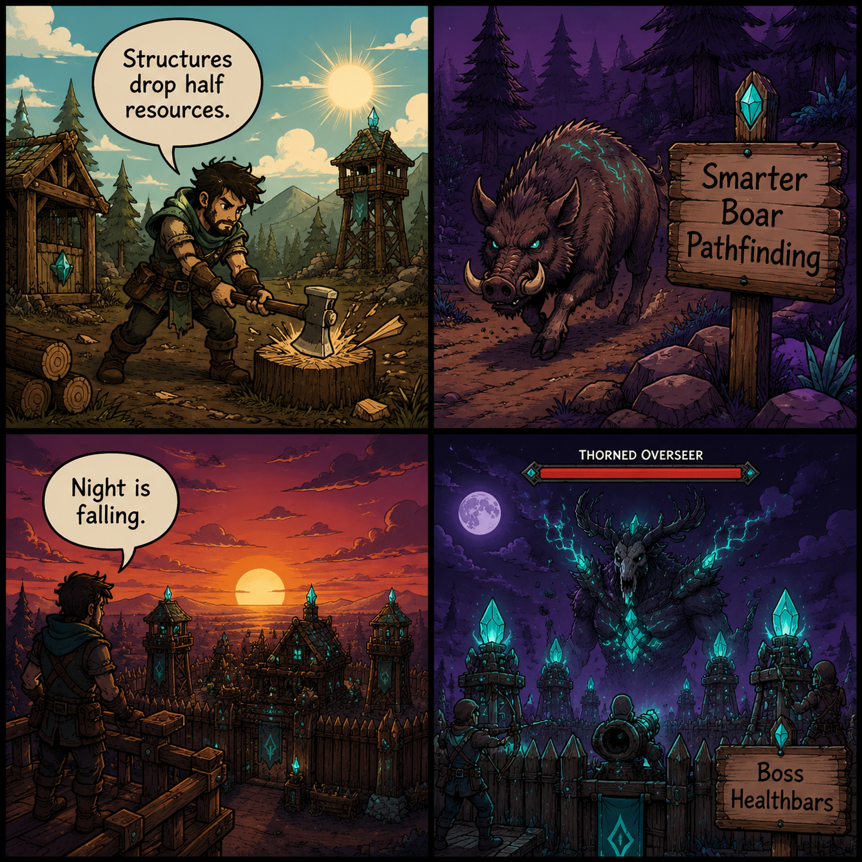 Comic Grid: Managing the day and night cycle in GEODE.