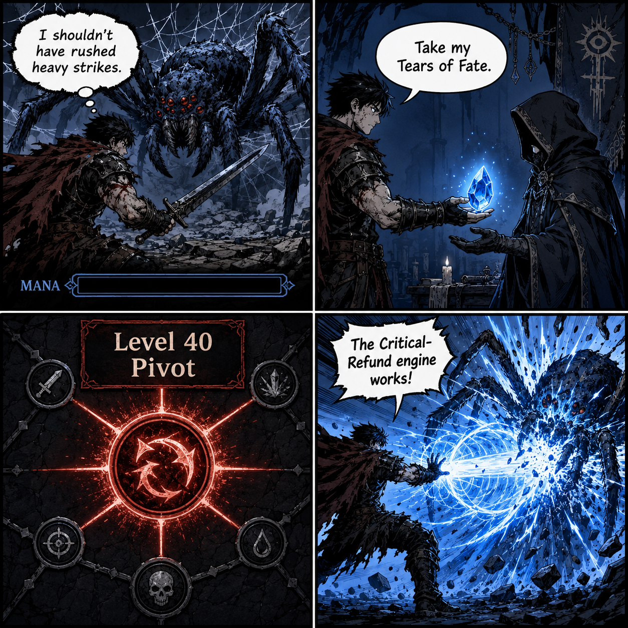 Comic Grid: Transitioning to a Level 40 infinite mana build.