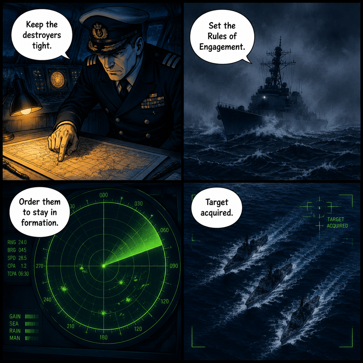 COMIC GRID: Rules of Engagement for escort destroyers