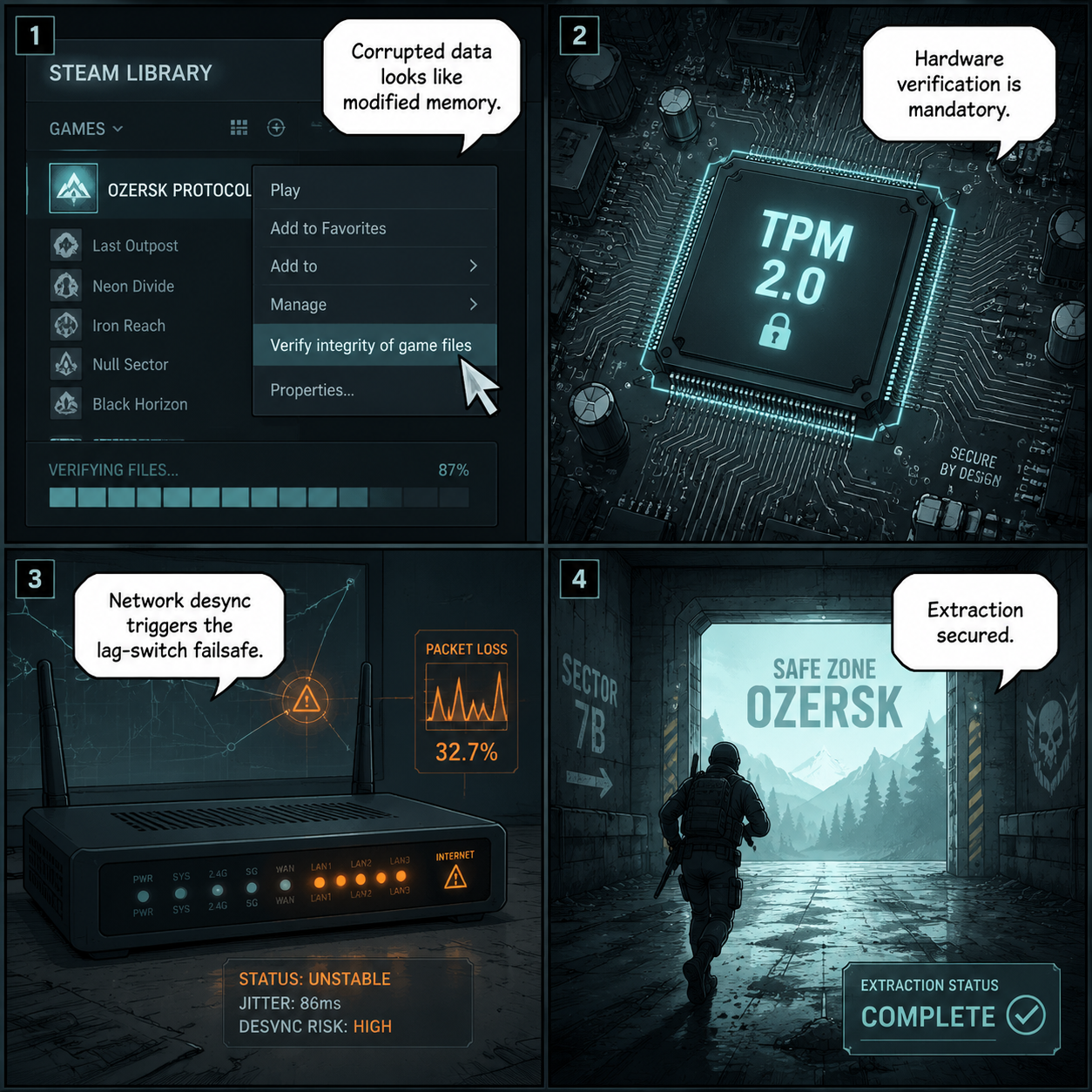 Comic Grid: Step-by-step troubleshooting for the 30-second kick error