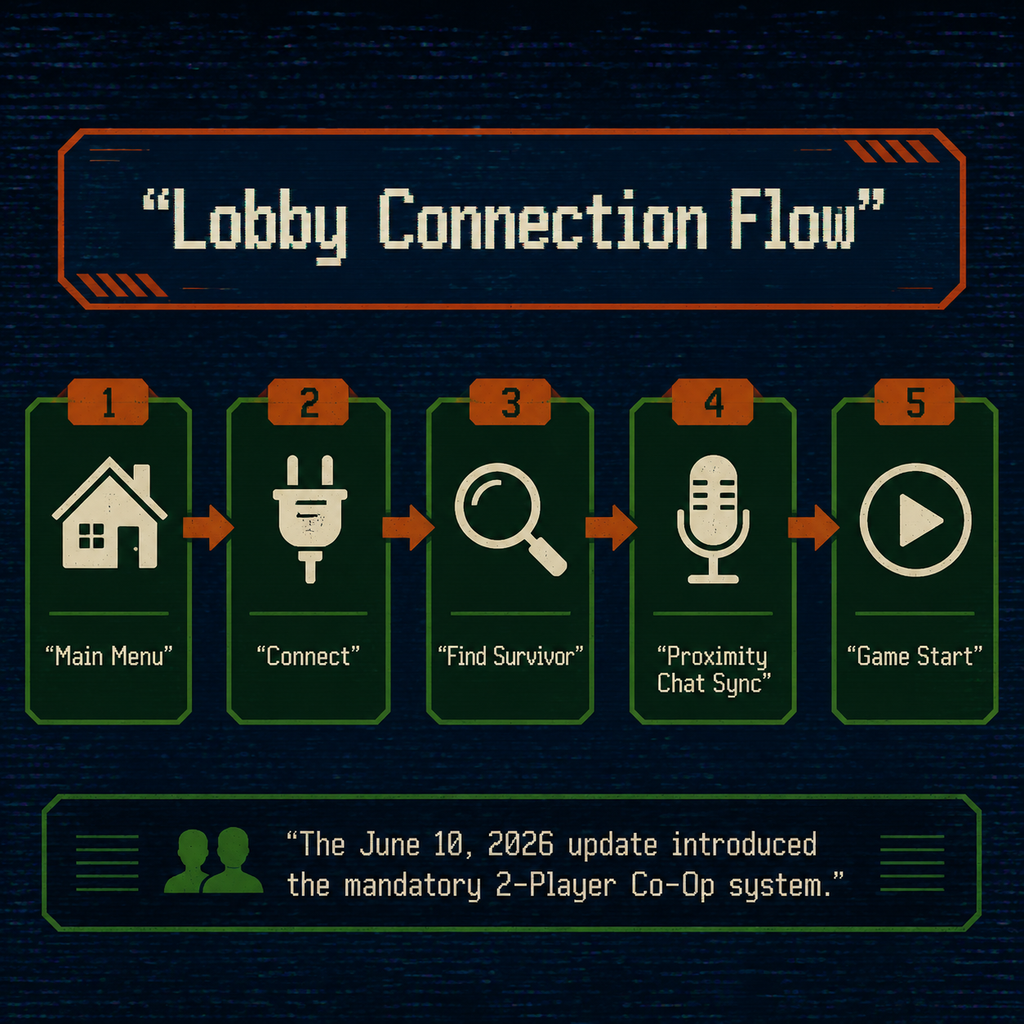 INFOGRAPHIC: A flowchart explaining the random matchmaking Scratch Creek lobby system.