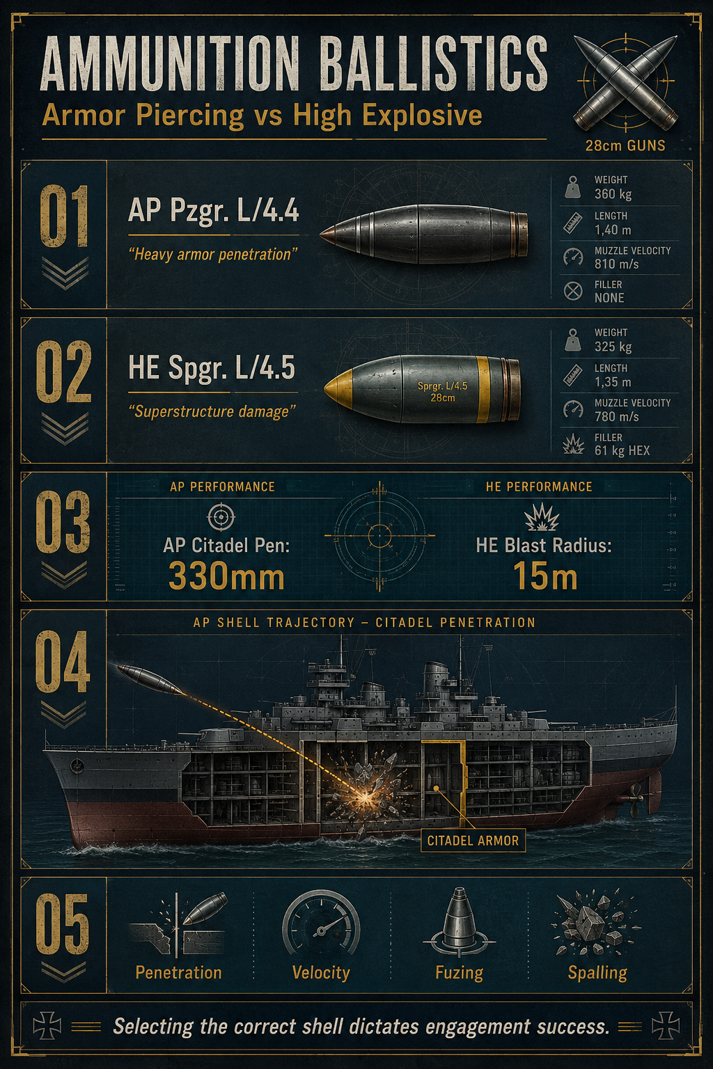 Analysis Report Poster: Ammunition ballistics and penetration data