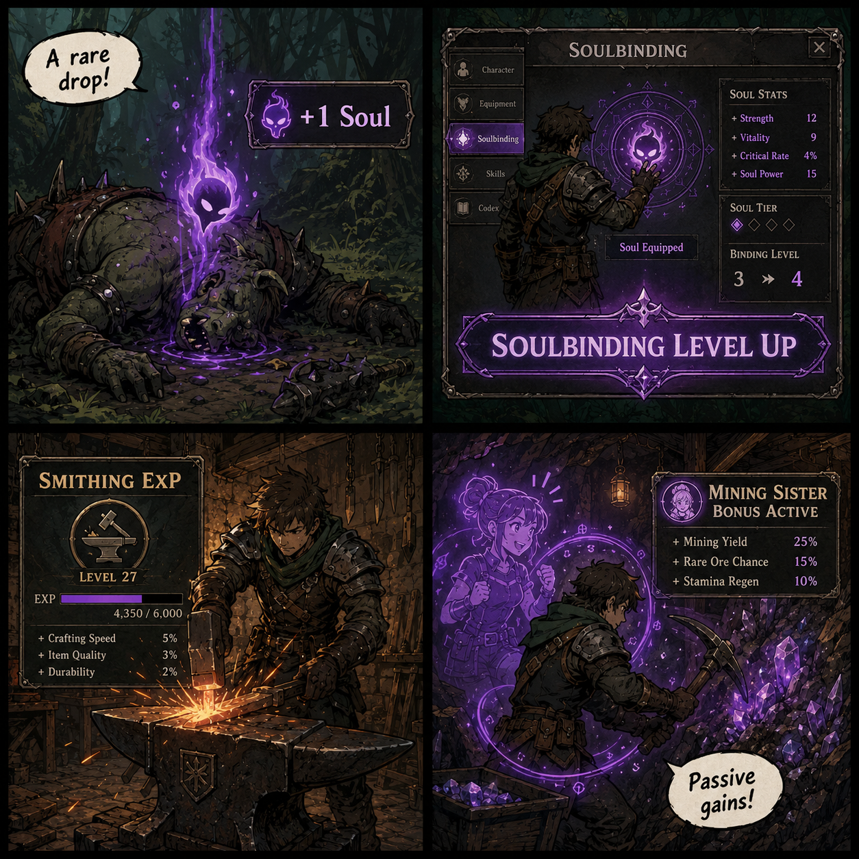 Comic Grid: The Soulbinding progression loop