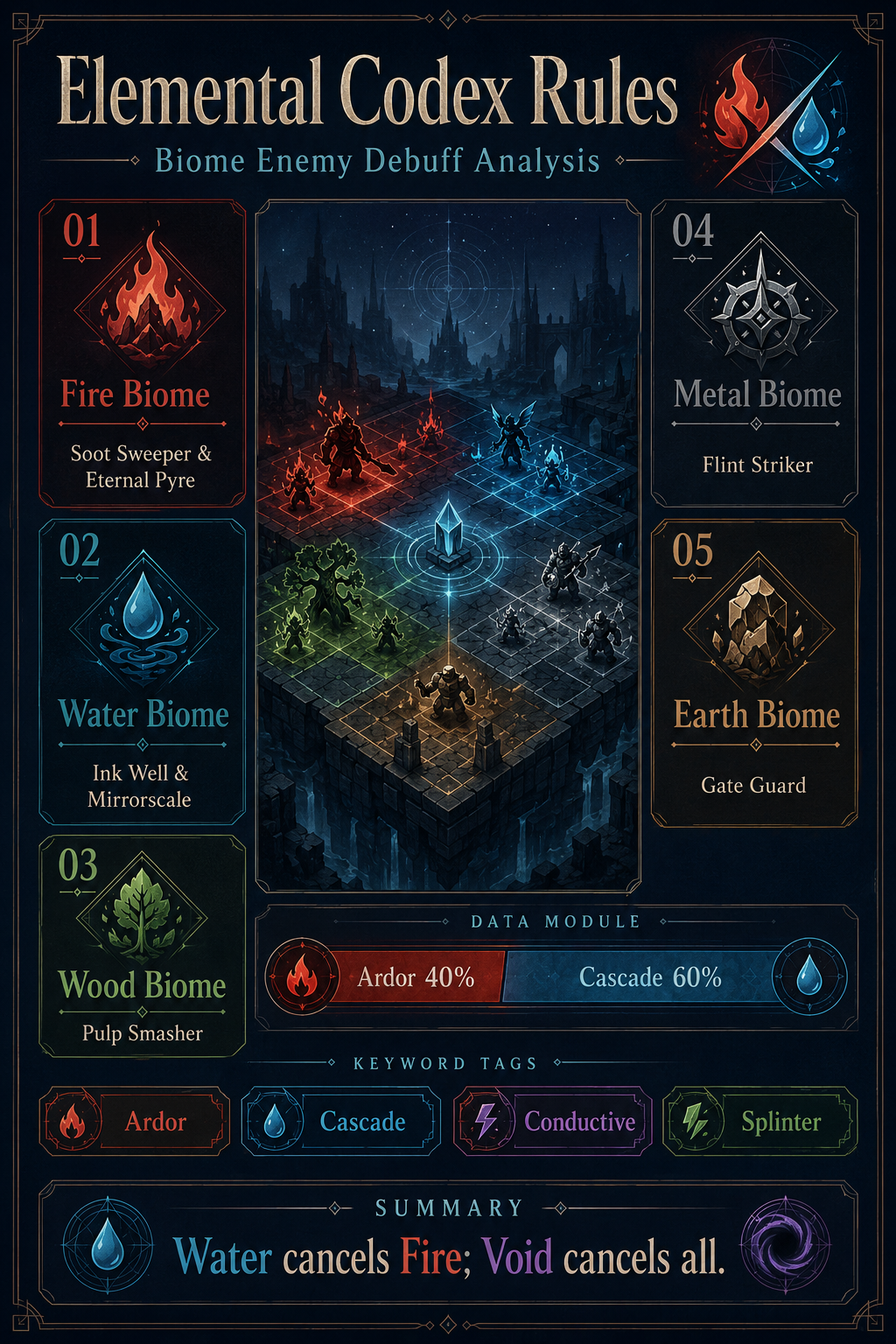 Analysis Report Poster: Elemental Status Effects Explained Nomia