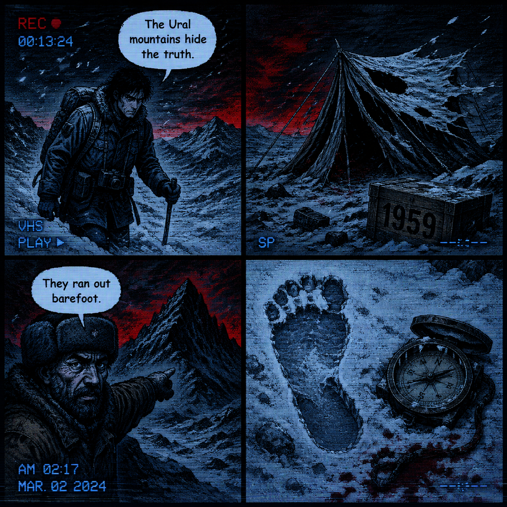 COMIC GRID: The White Silence expedition sequence