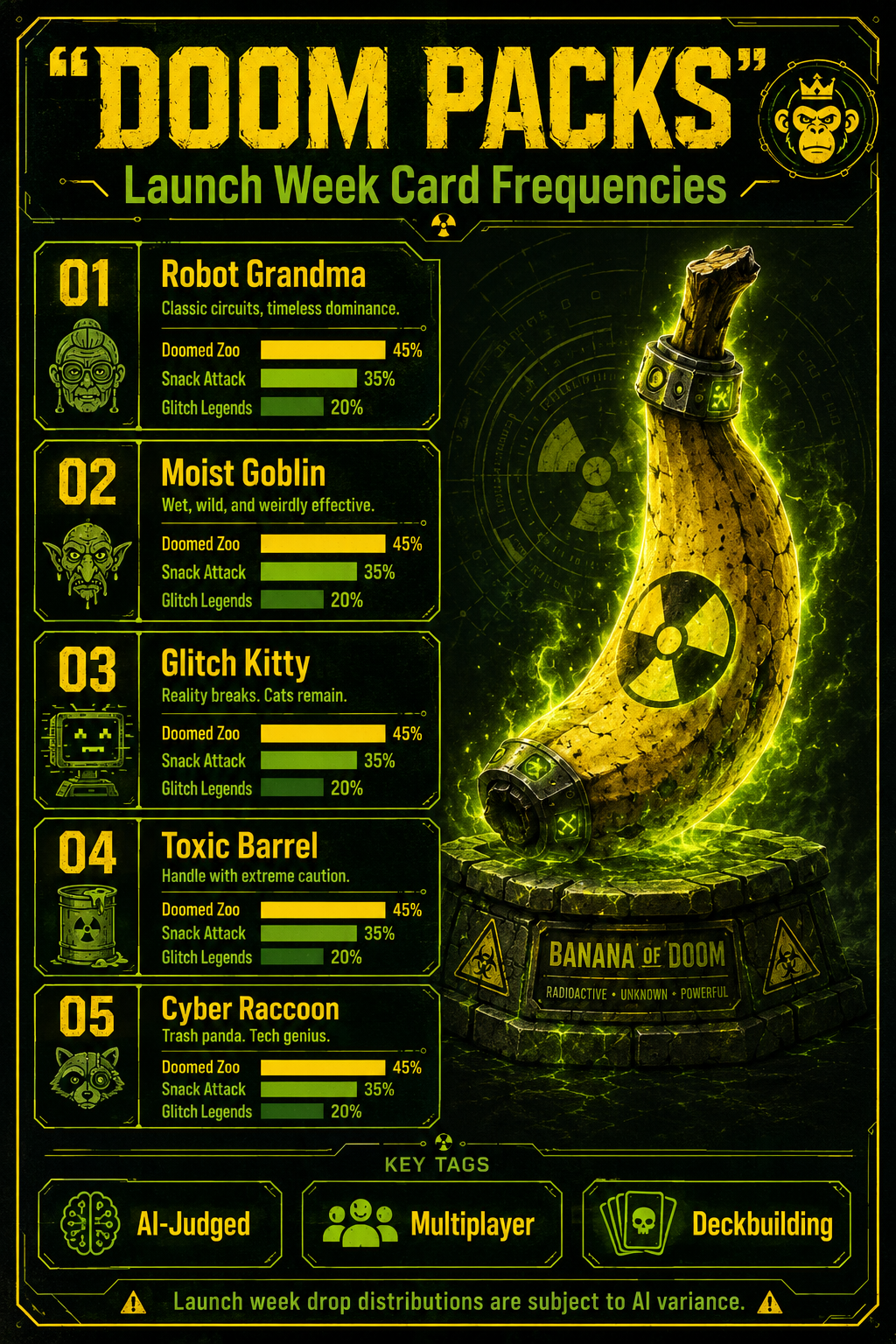 Analysis Report Poster: Doom Packs and card drop rates