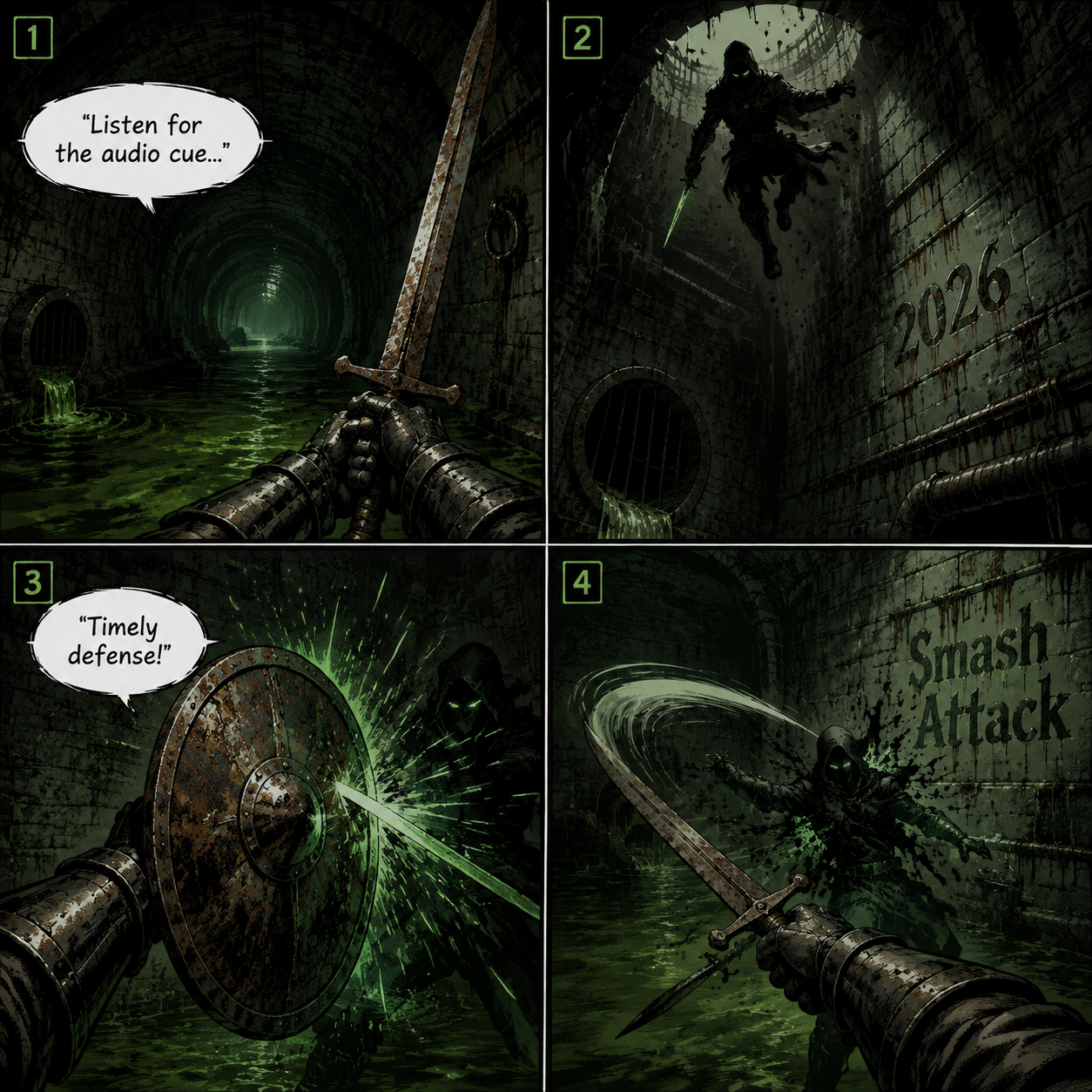 Comic Grid: Step-by-step counter to the Night Moss Stealth Attack.