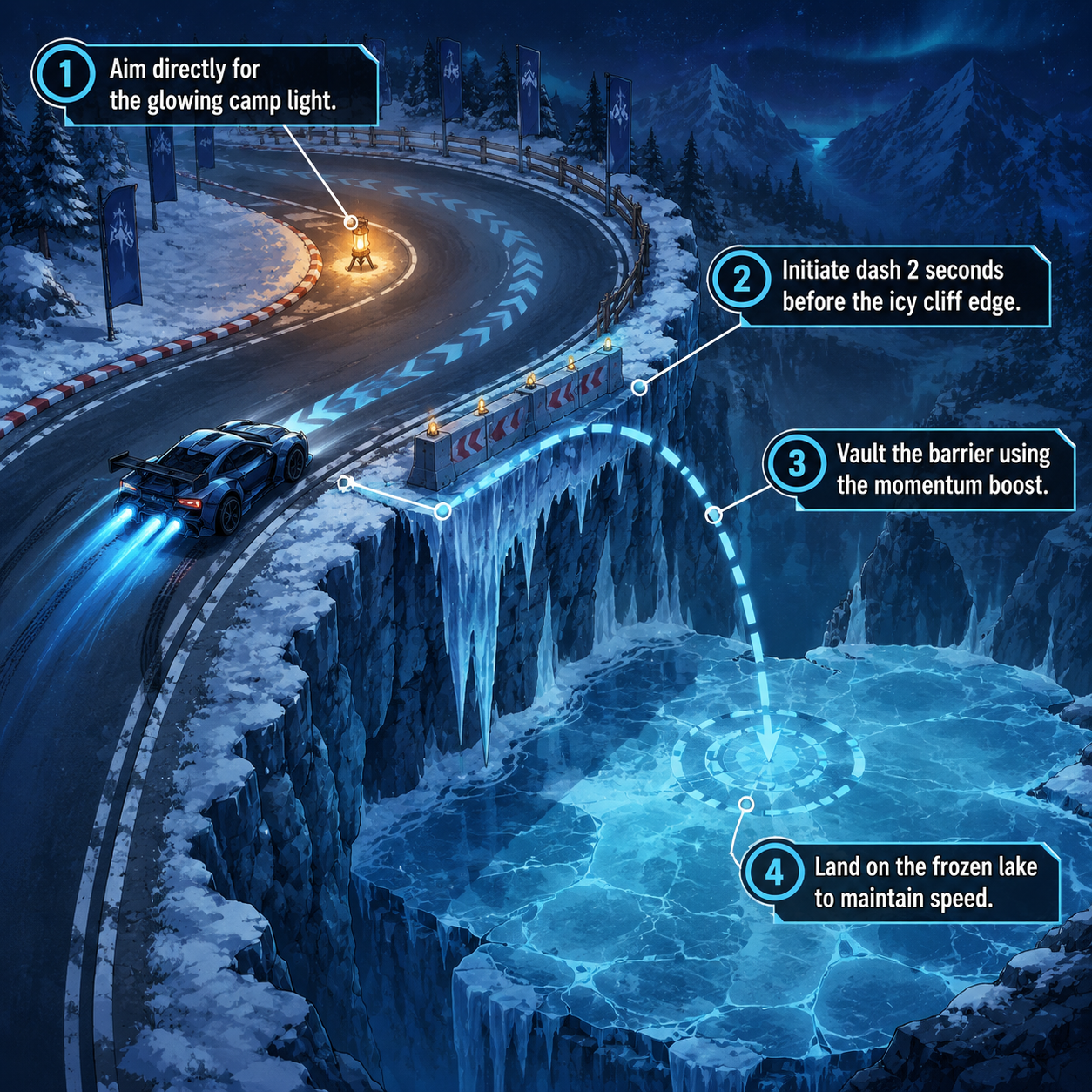 Annotated Diagram: The Camp Light Skip execution steps