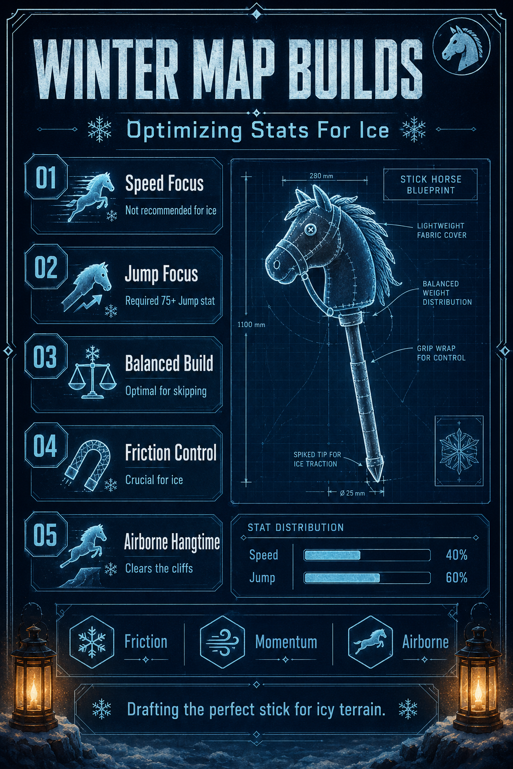 Analysis Report Poster: Optimal stat builds for ice tracks